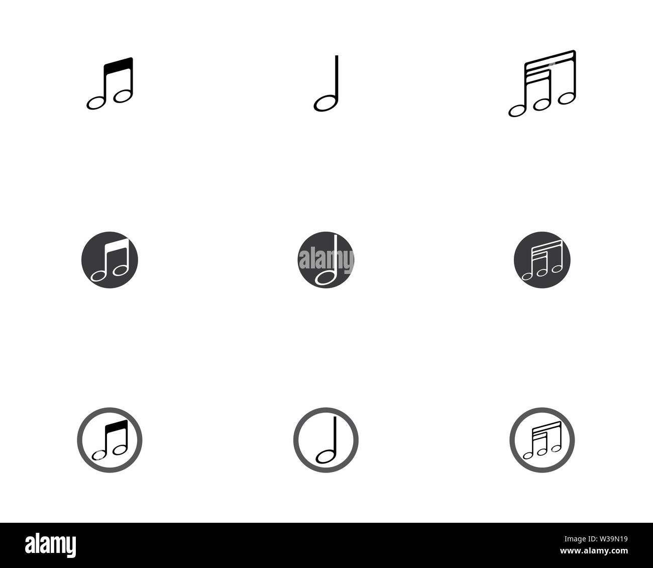 Music note Icon Vector illustration design Stock Photo - Alamy