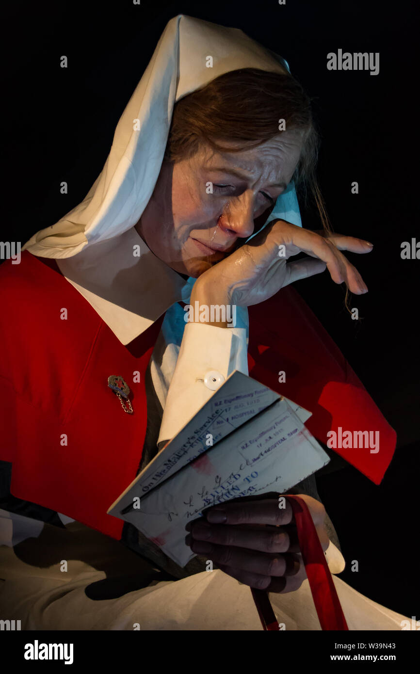 Lifelike wax images at the Wellington Museum Anzac Display Stock Photo Alamy