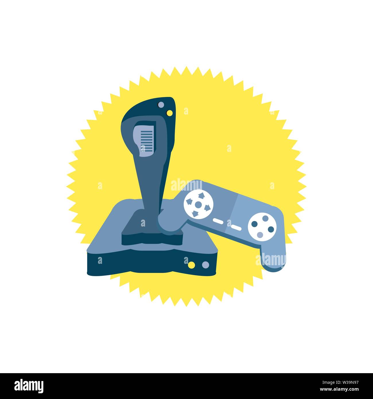 Pixel bit gamepad joystick hi-res stock photography and images - Alamy