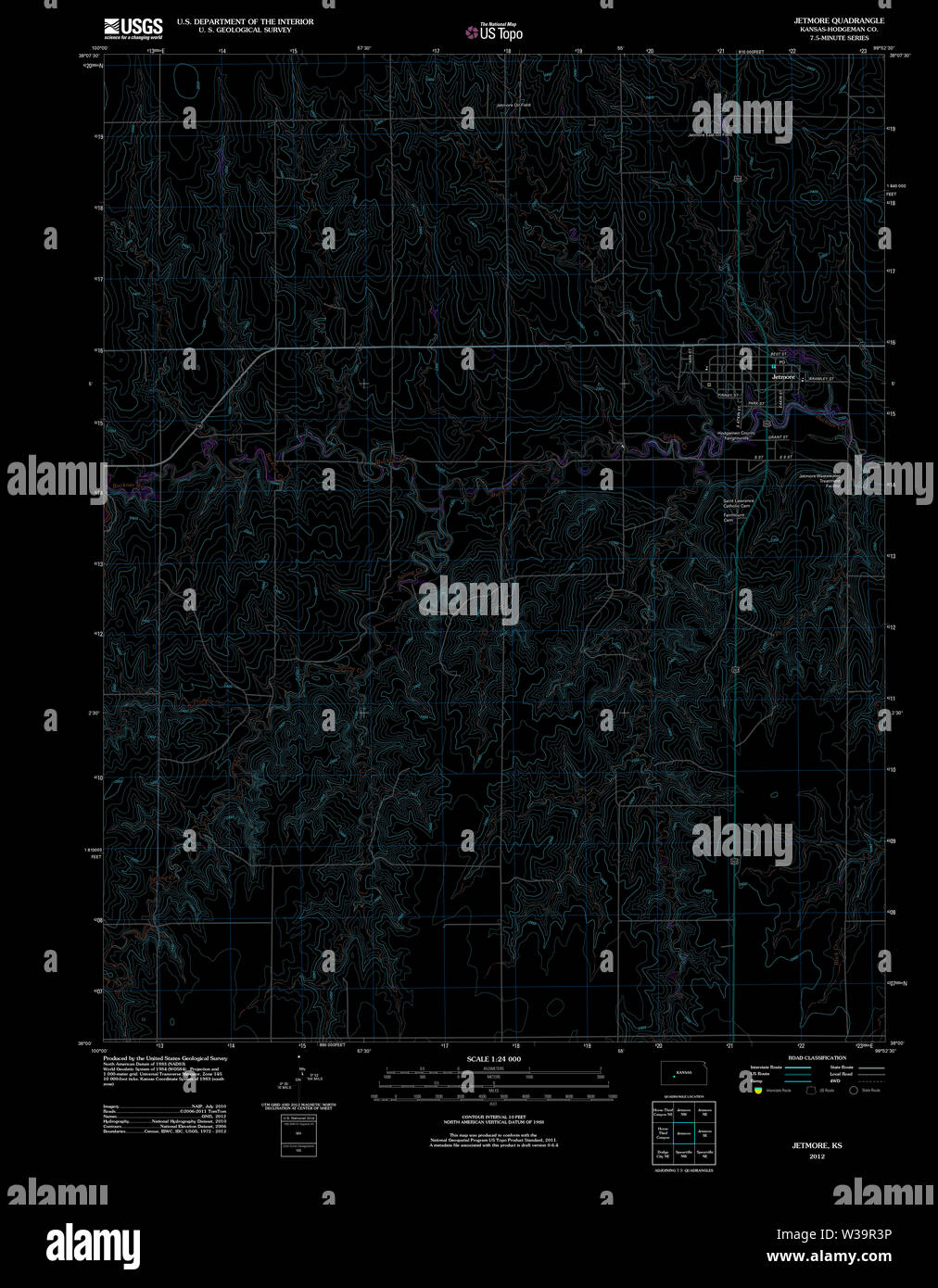 Jetmore kansas map hires stock photography and images Alamy
