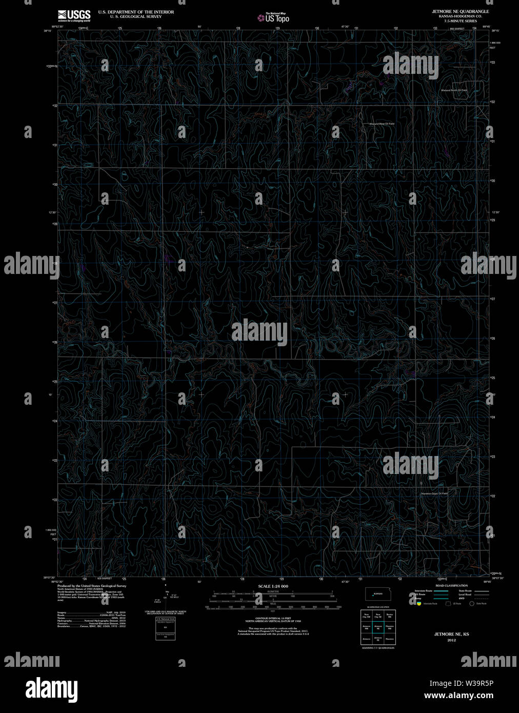 USGS TOPO Map Kansas KS Jetmore NE 20120905 TM Inverted Restoration