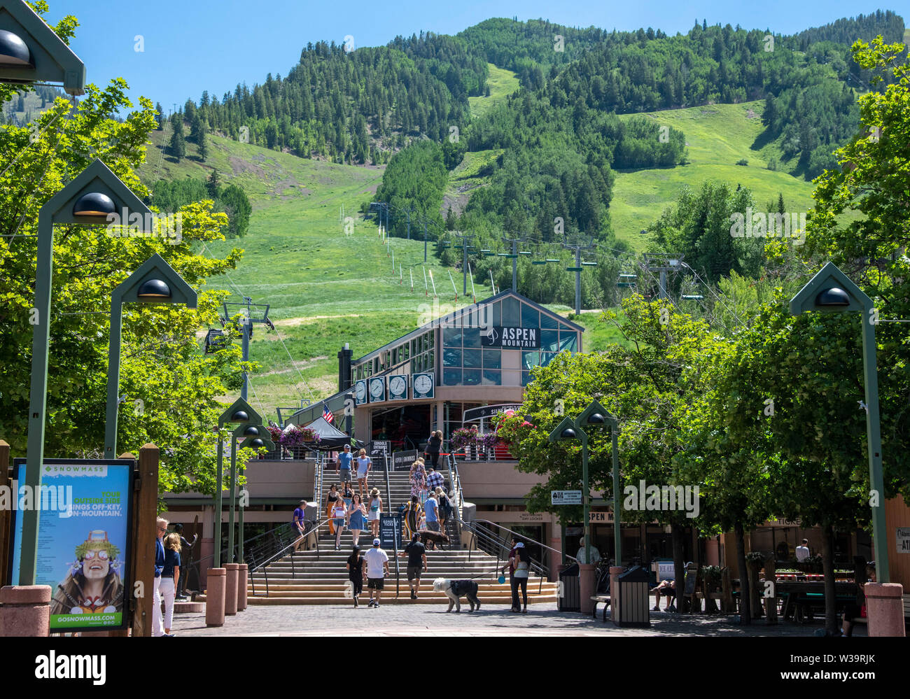 July 05, 2019 Aspen Mountain gondola rides are available daily to the
