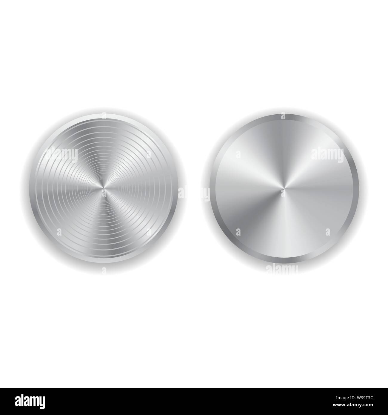 Set of vector realistic metal button for domestic electronics ...