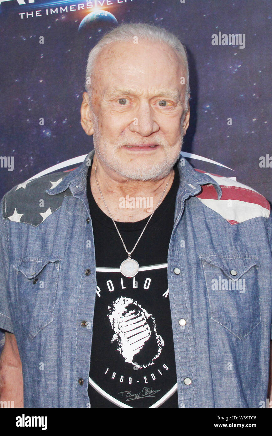 Los Angeles, USA. 10th July, 2019. Buzz Aldrin 07/10/2019 'Apollo 11: The Immersive Live Show' Opening Night held at the Lunar Dome in Pasadena, CA Credit: Cronos/Alamy Live News Stock Photo