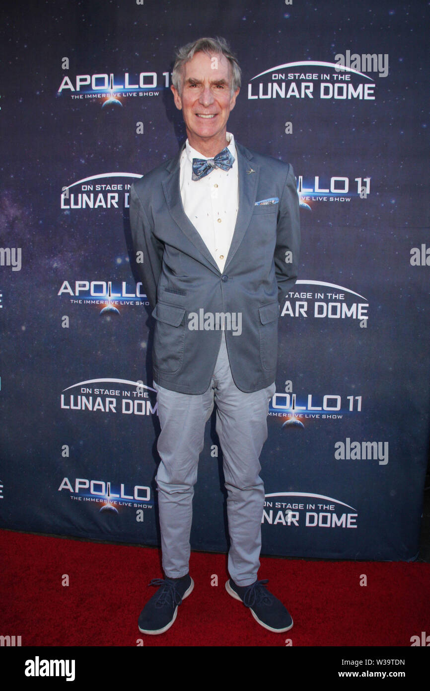 Los Angeles, USA. 10th July, 2019. Bill Nye 07/10/2019 'Apollo 11: The Immersive Live Show' Opening Night held at the Lunar Dome in Pasadena, CA Credit: Cronos/Alamy Live News Stock Photo