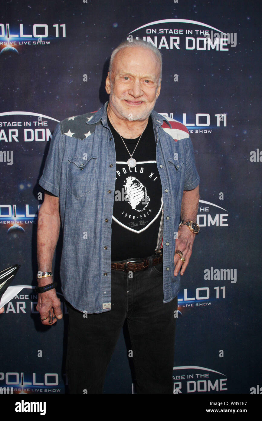 Los Angeles, USA. 10th July, 2019. Buzz Aldrin 07/10/2019 'Apollo 11: The Immersive Live Show' Opening Night held at the Lunar Dome in Pasadena, CA Credit: Cronos/Alamy Live News Stock Photo