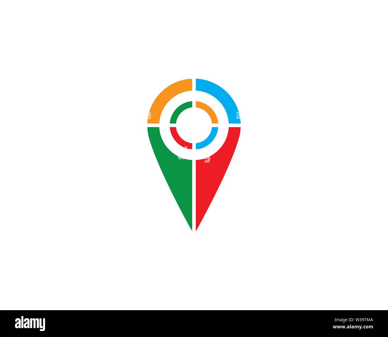 Location point Logo template vector icon illustration design Vector ...