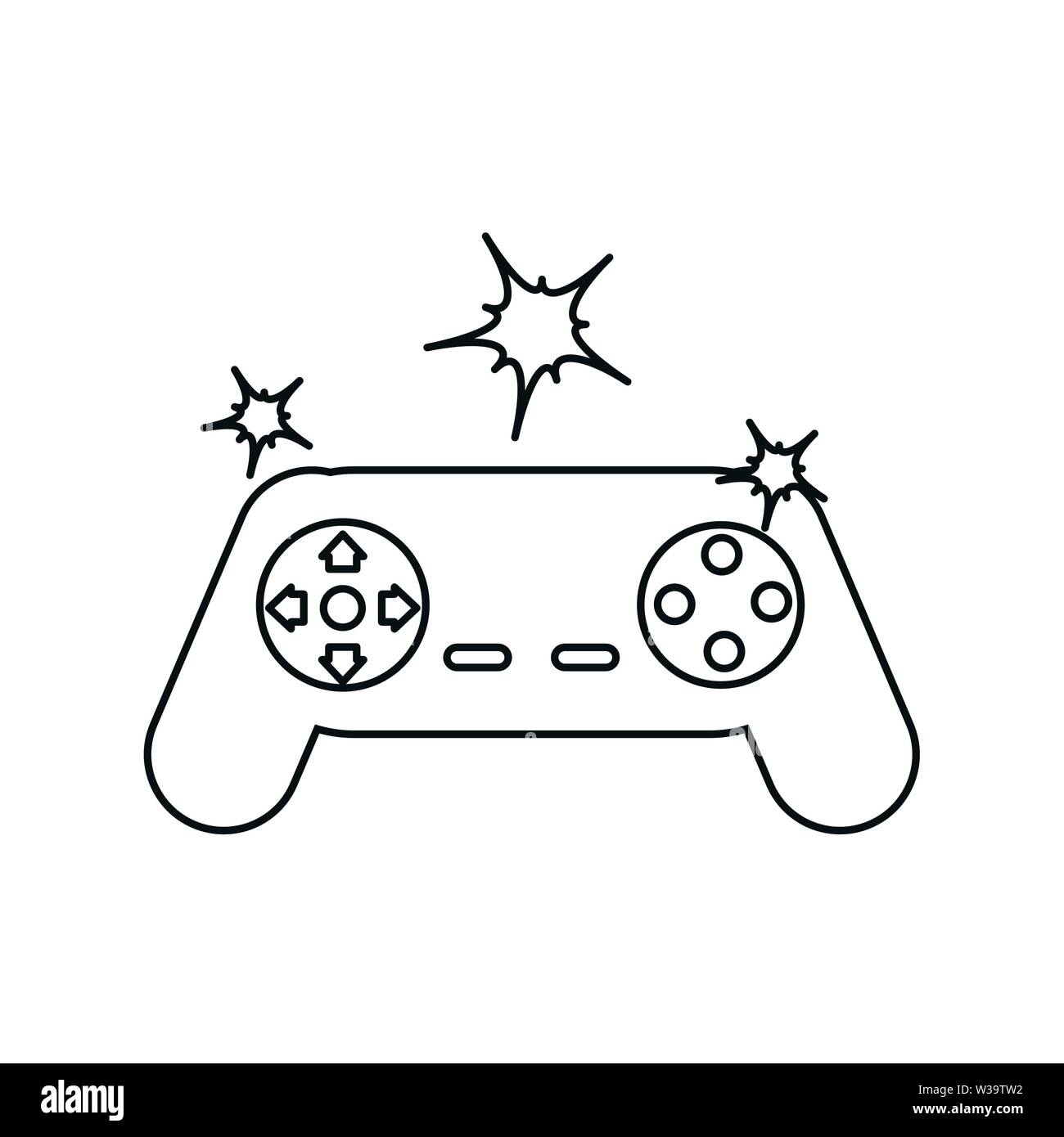 video game control retro icon vector illustration design Stock Vector ...