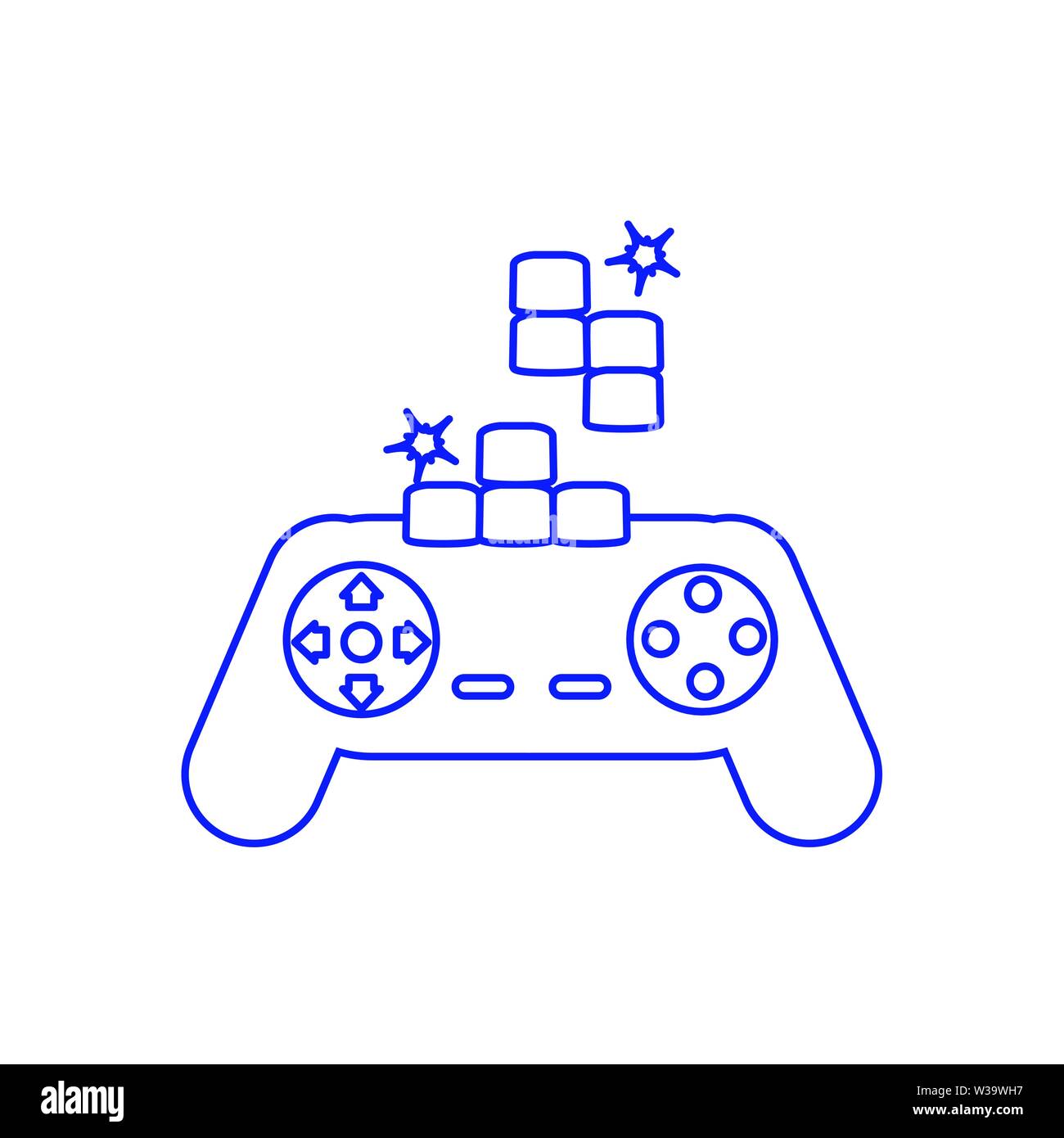 video game control retro icon vector illustration design Stock Vector ...