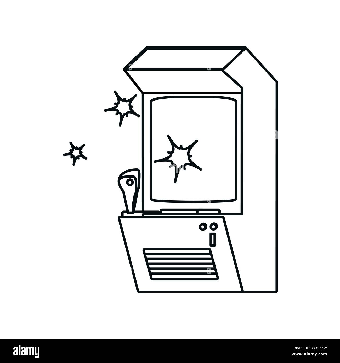 retro video game machine icon vector illustration design Stock Vector ...
