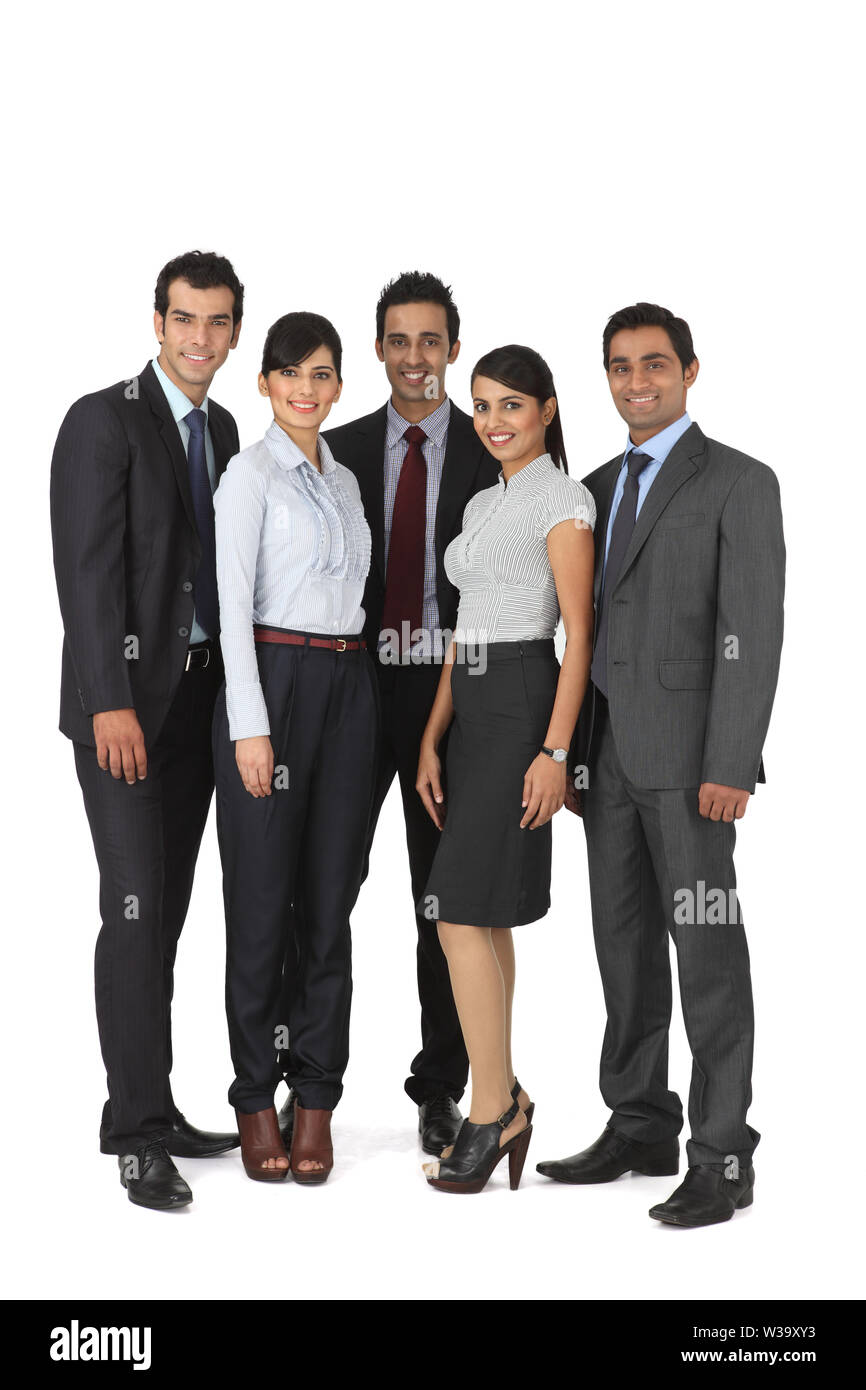 Portrait of business executives smiling Stock Photo - Alamy