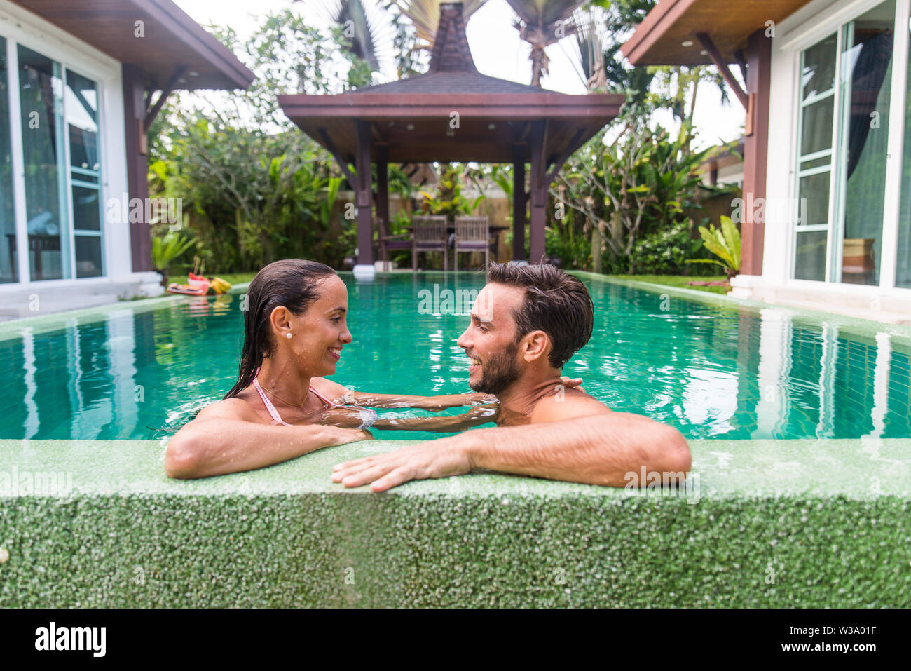 Hotel pool bikini hi-res stock photography and images