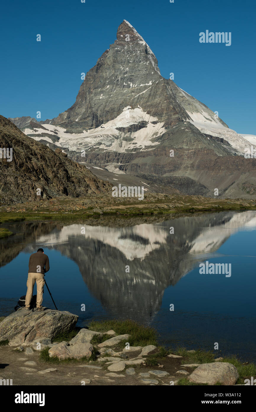 Matterhorn from Riffelalp Stock Photo