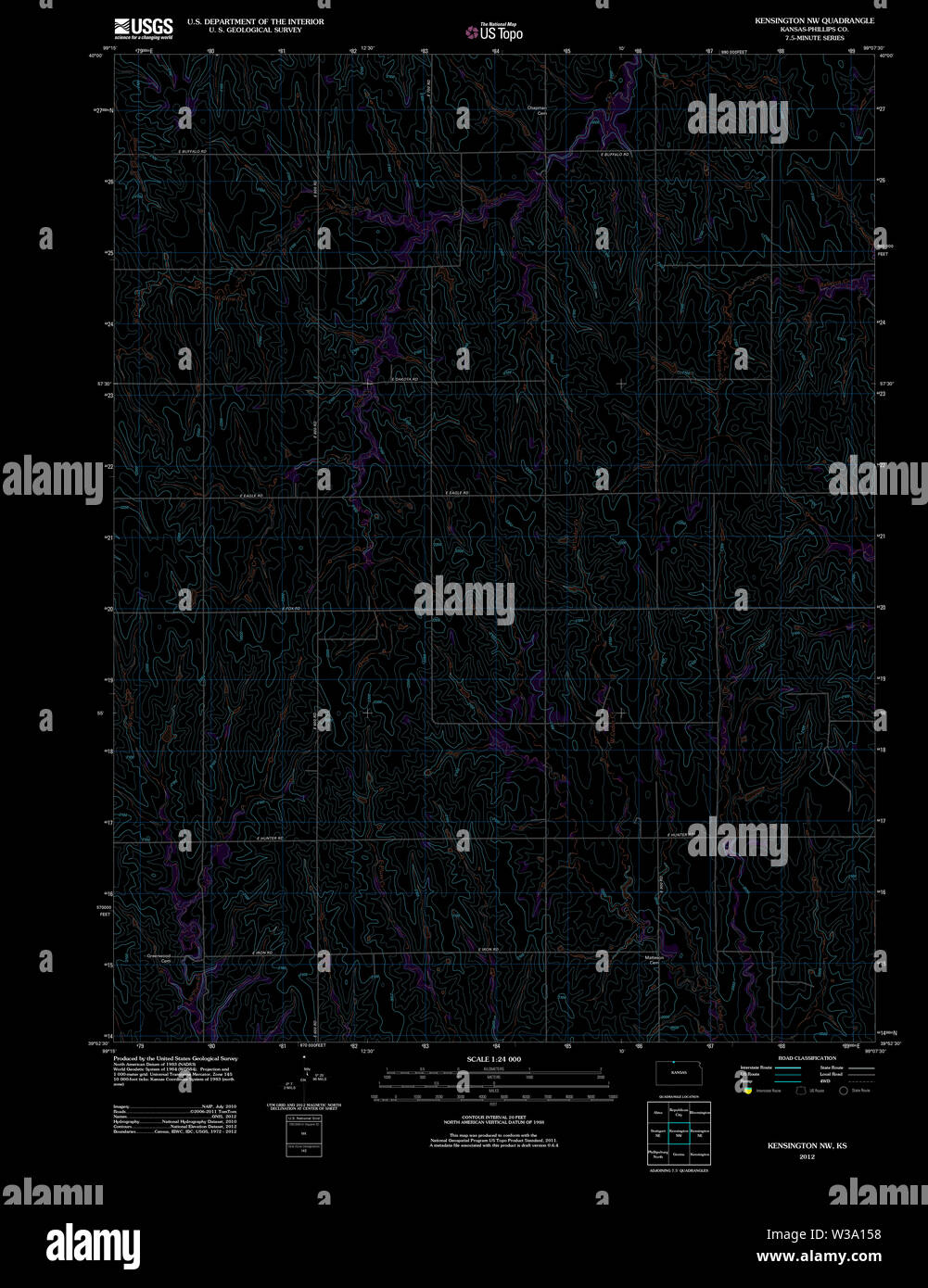 Map of kensington kansas hires stock photography and images Alamy