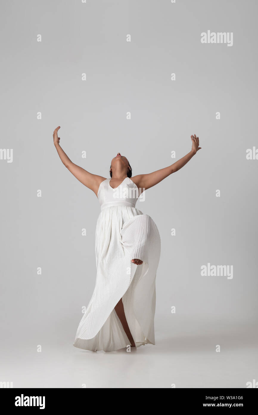 Woman performing contemporary dance Stock Photo