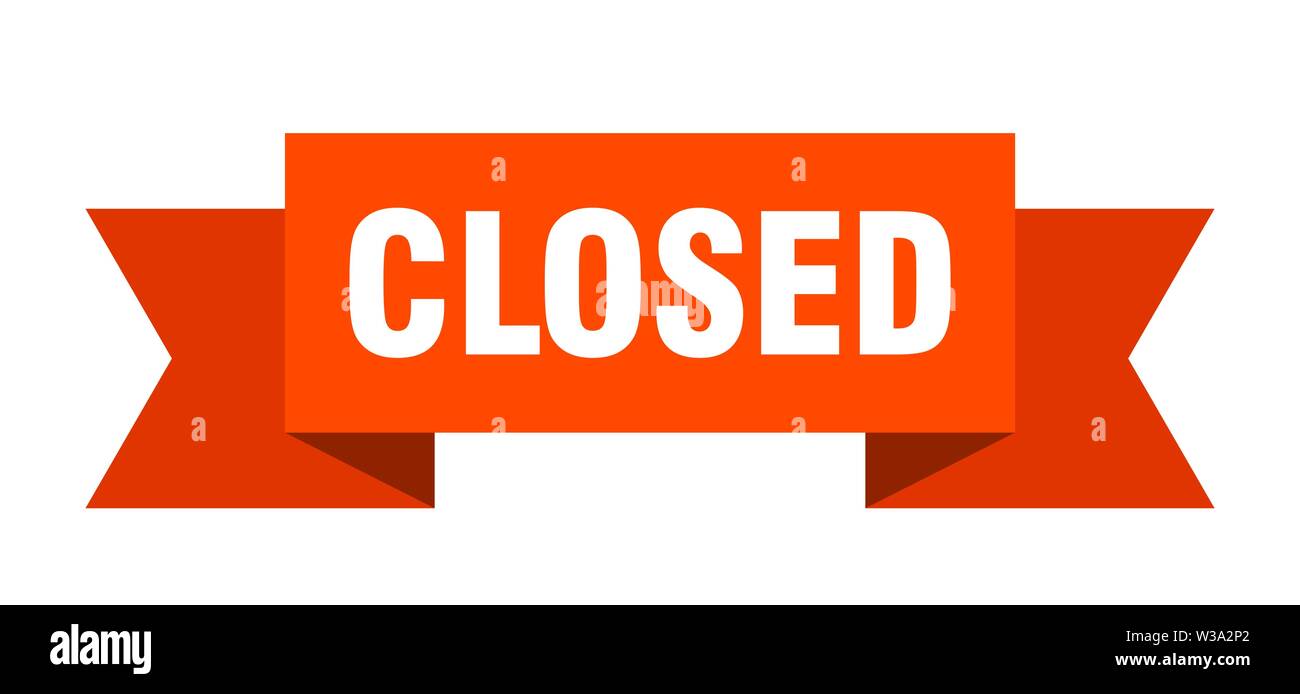 Window Closed Banner closed ribbon. closed isolated sign. closed banner Stock Vector Image ...