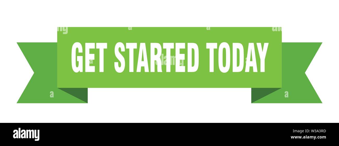 get started today ribbon. get started today isolated sign. get started today banner Stock Vector