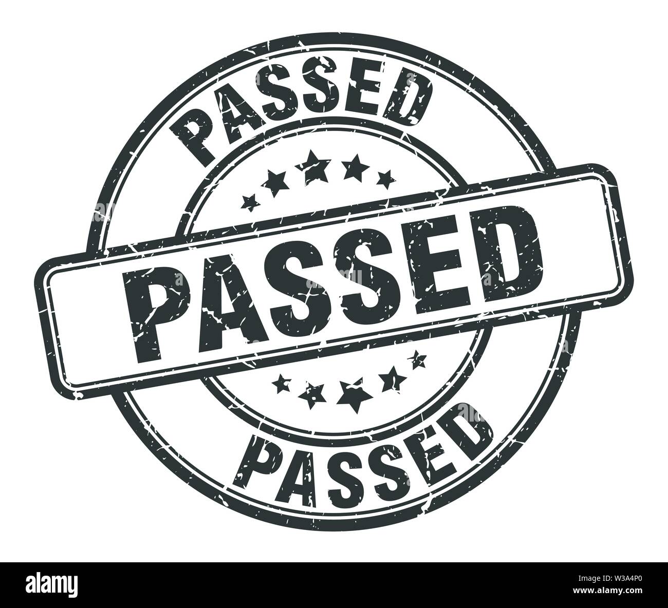 Passed rubber stamp Black and White Stock Photos Images Alamy