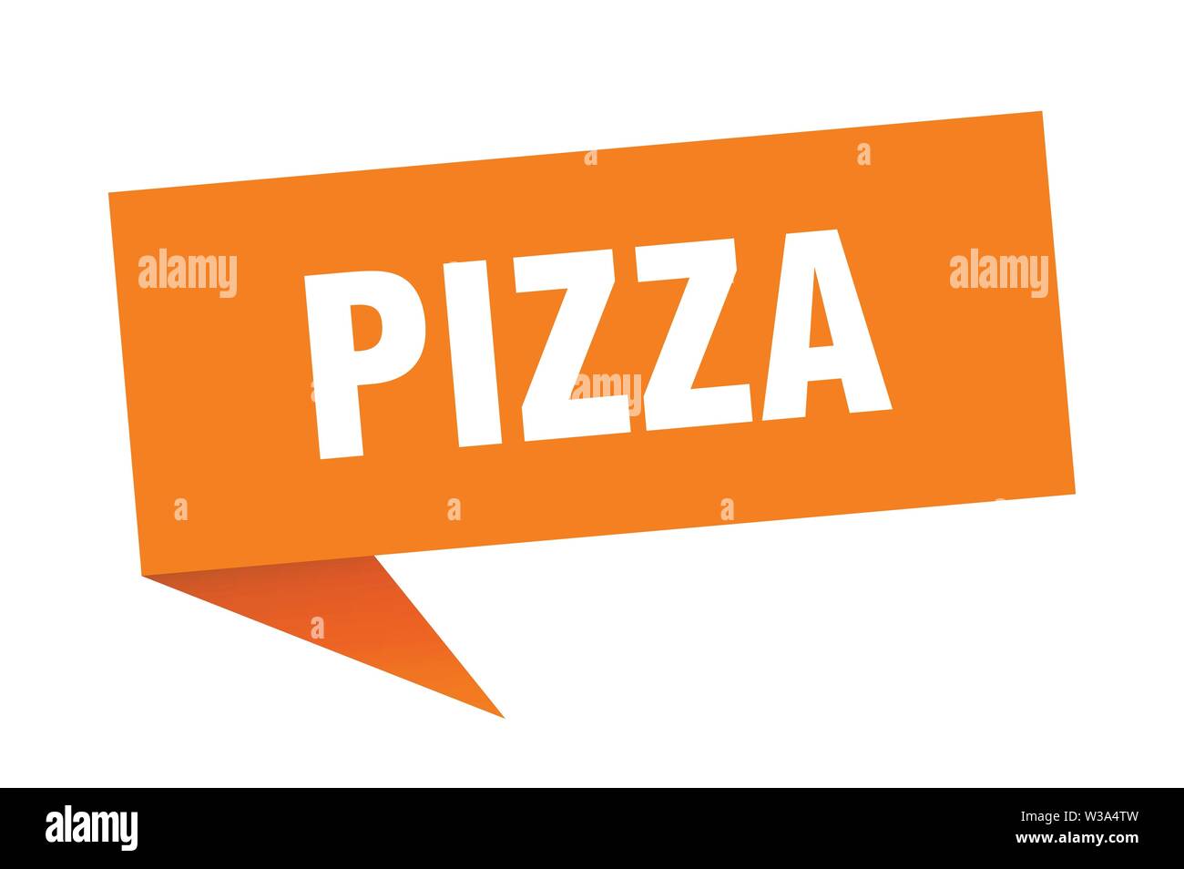 Pizza Speech Bubble Pizza Sign Pizza Banner Stock Vector Art