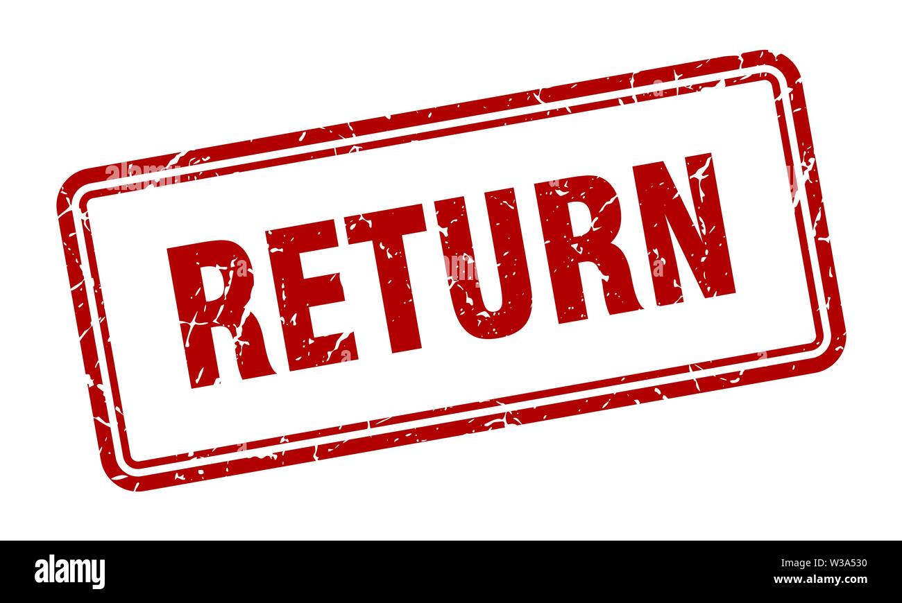 return stamp return square grunge sign return Stock Vector Image
