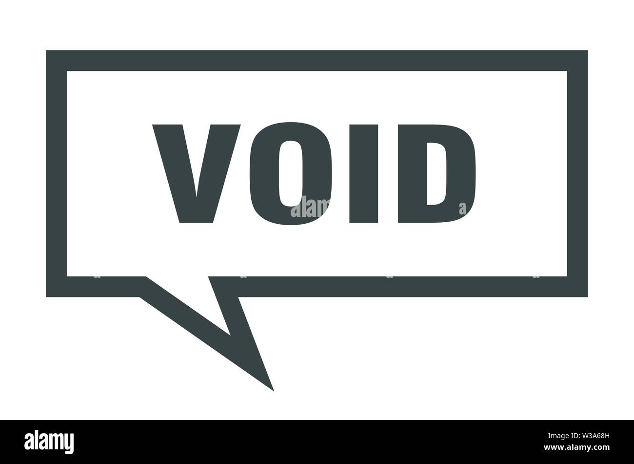 void sign. void square speech bubble. void Stock Vector