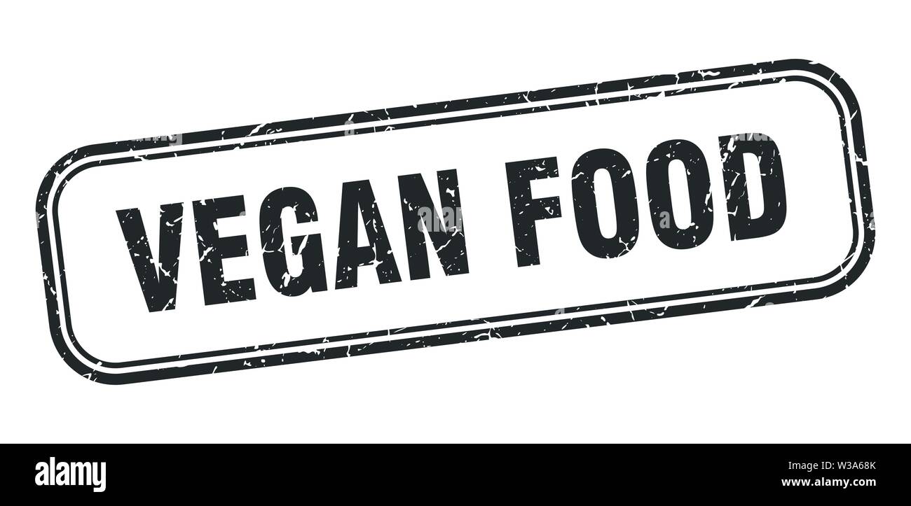 vegan food stamp. vegan food square grunge sign. vegan food Stock ...