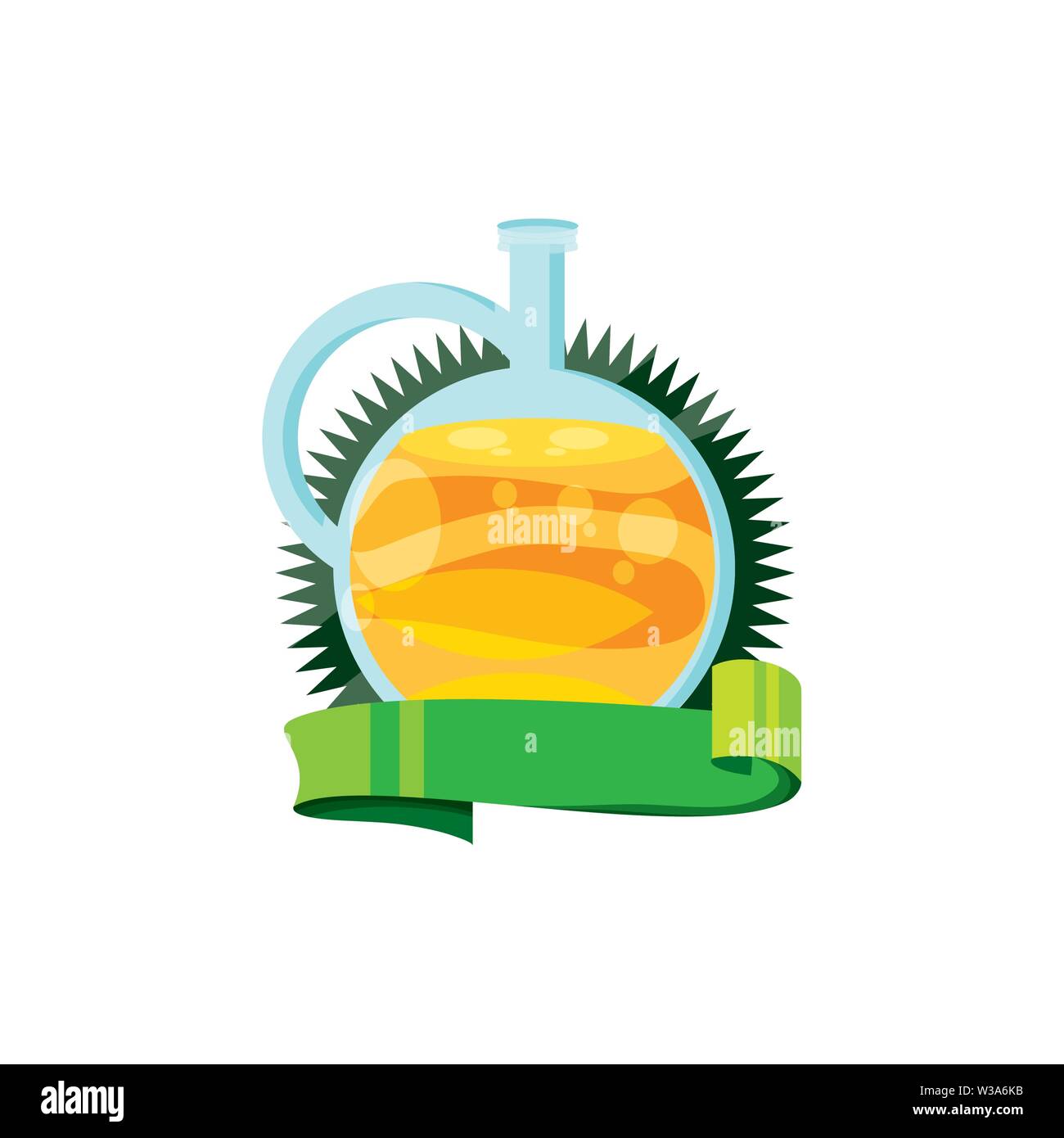 oil jar health isolated icon vector illustration design Stock Vector