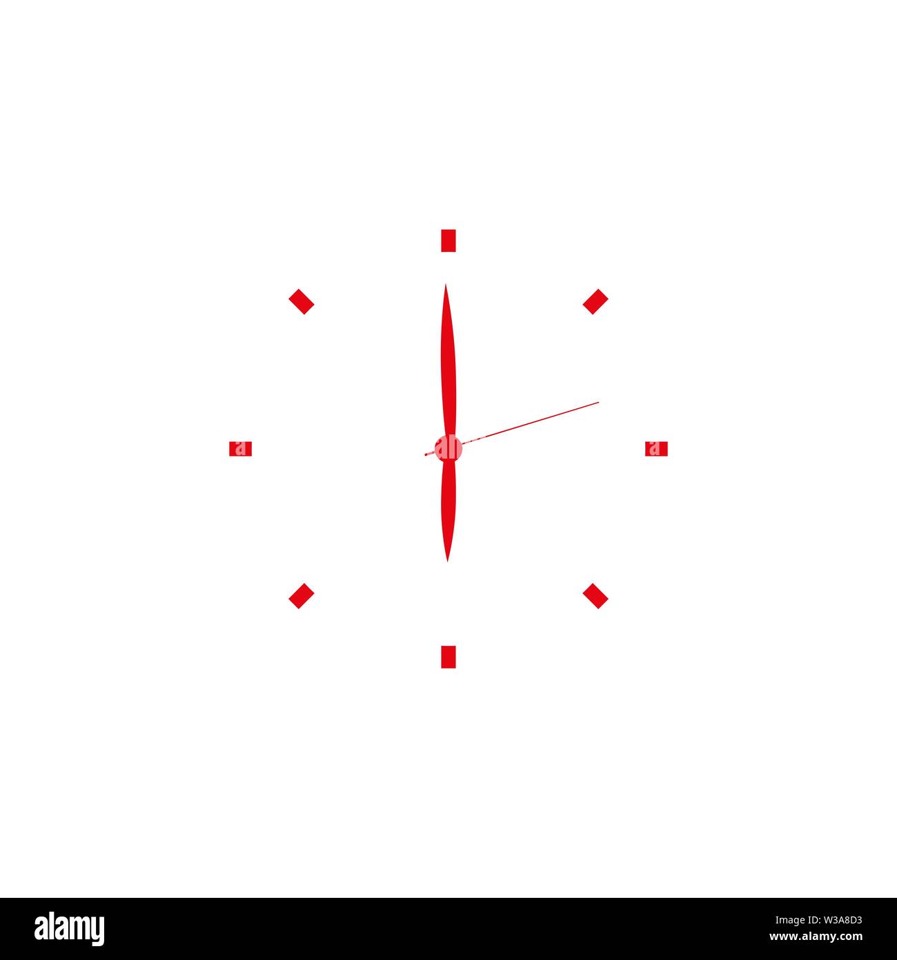 Clock icon minimalistic in flat style. Timer on white background ...