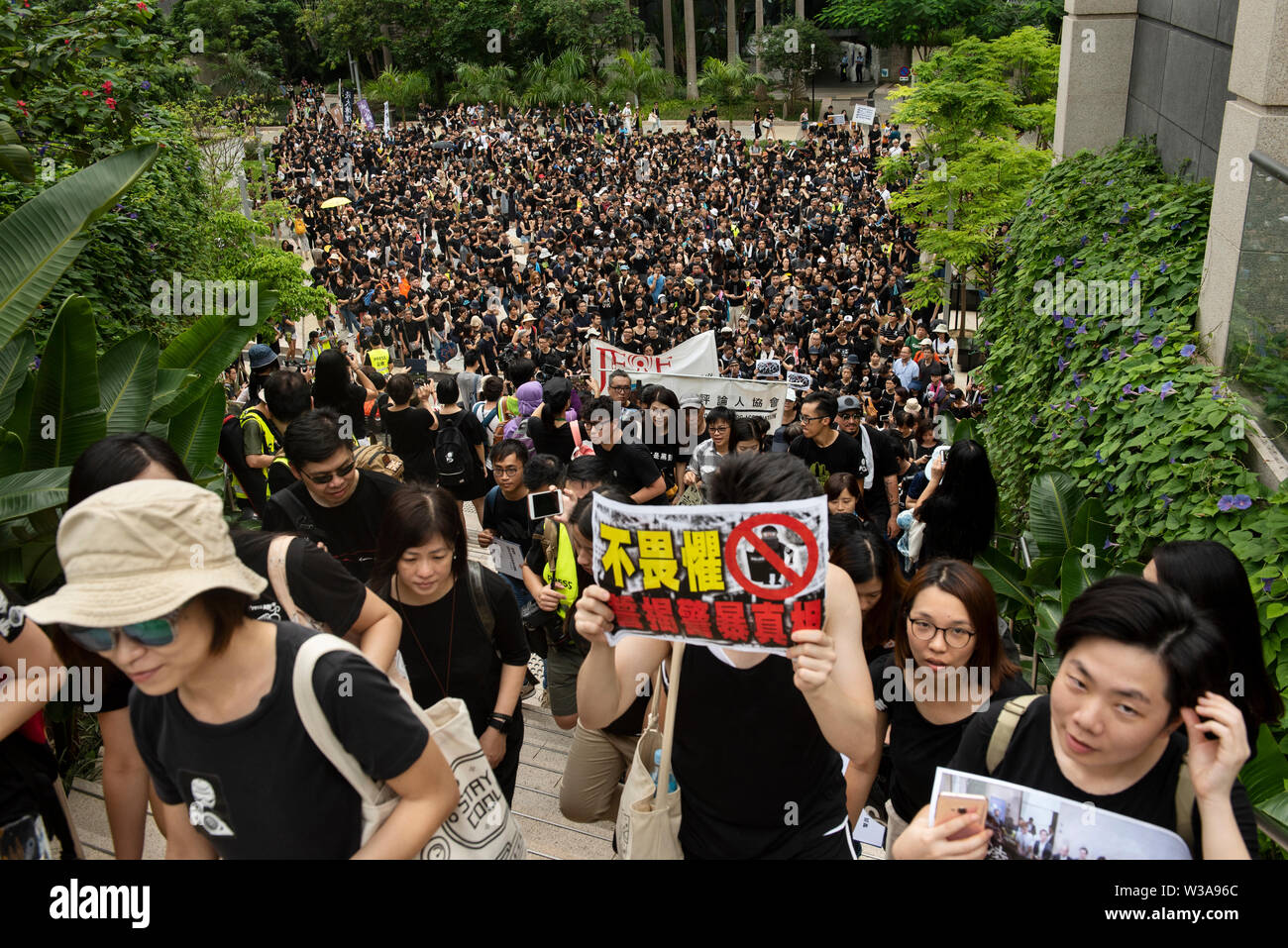Hong Kong, China. 14th July, 2019. Hundreds of journalists take part of ...