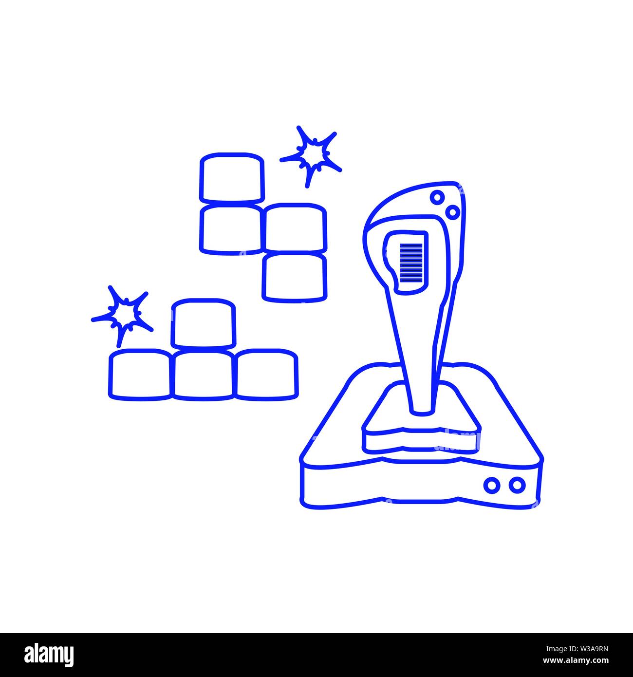 video game joystick control icon vector illustration design Stock ...