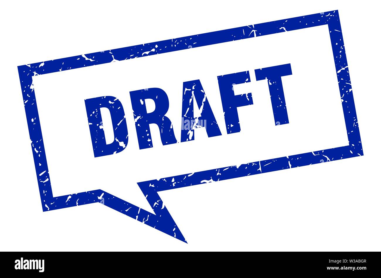 draft sign. draft square speech bubble. draft Stock Vector Image & Art ...