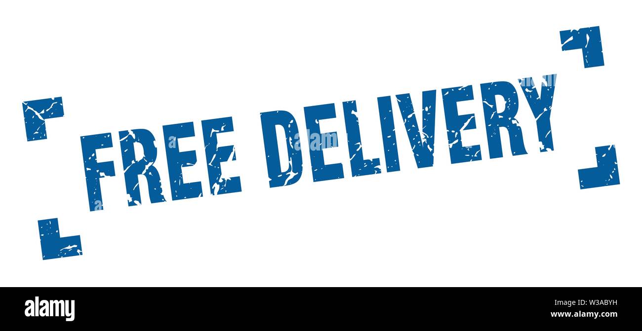 free delivery stamp. free delivery square grunge sign. free delivery