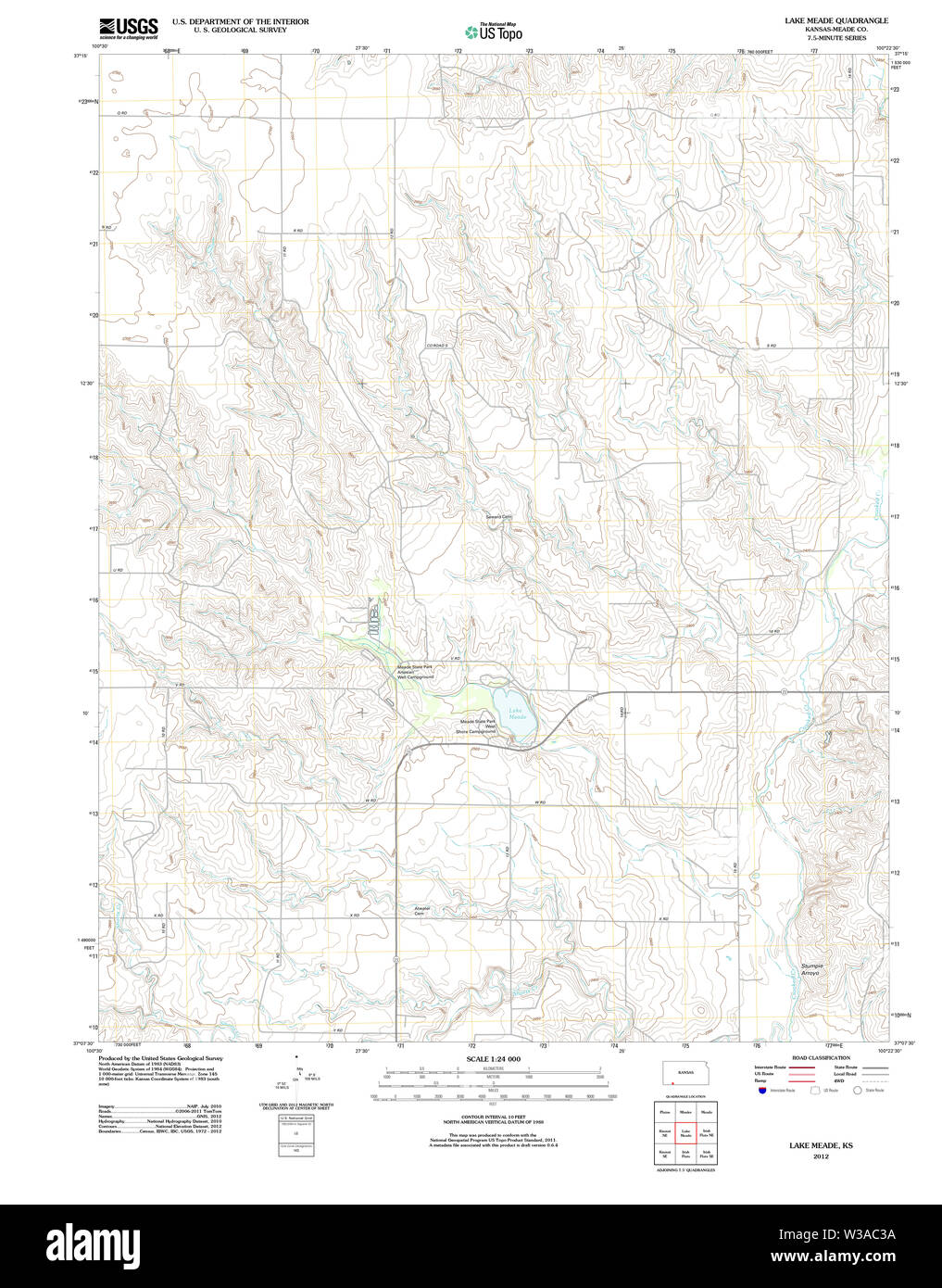 Map of meade kansas Cut Out Stock Images & Pictures Alamy