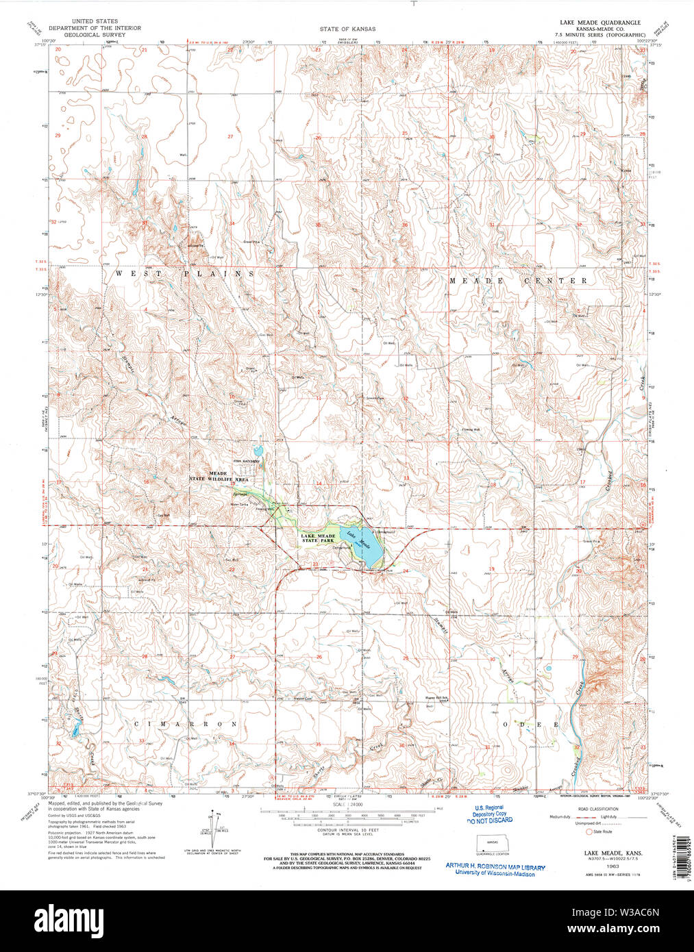Map of meade kansas hires stock photography and images Alamy