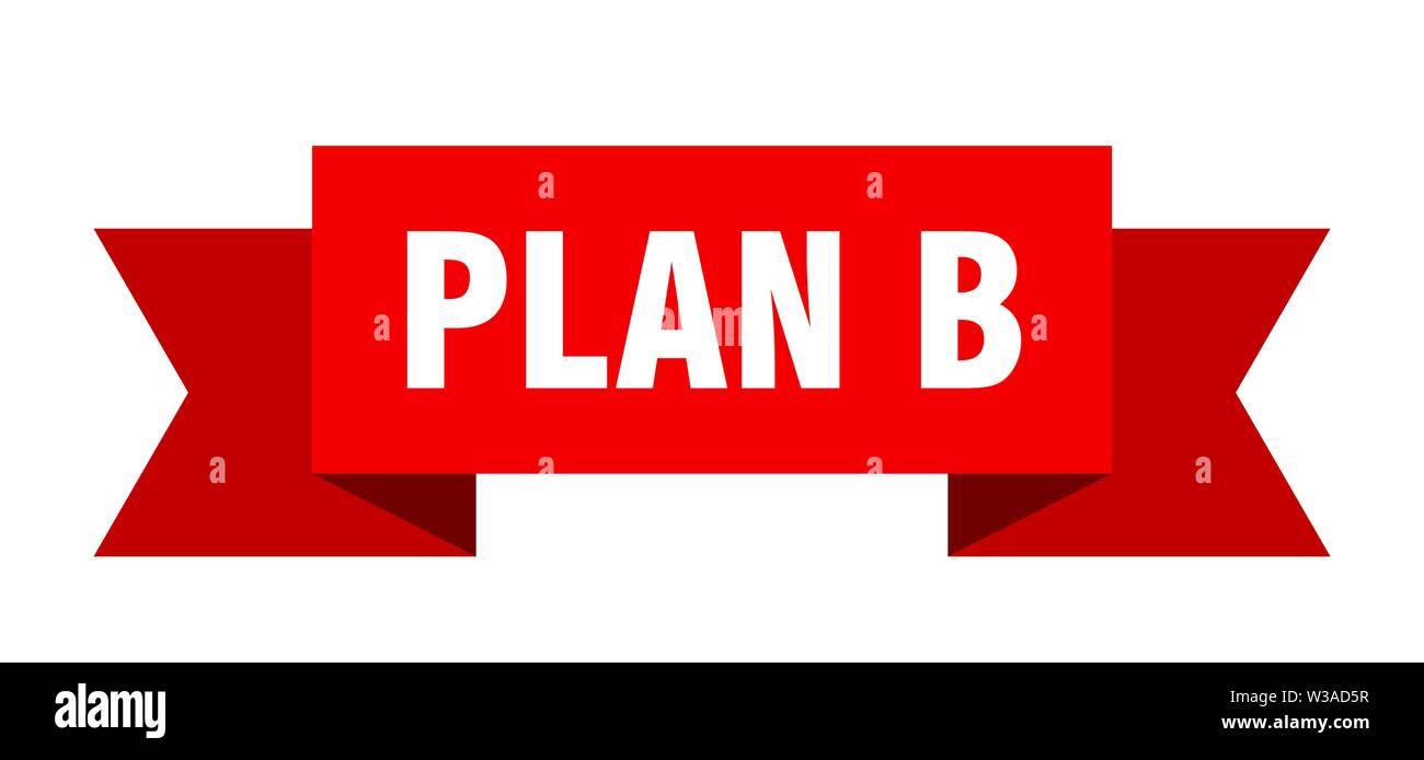 plan b ribbon. plan b isolated sign. plan b banner Stock Vector Image