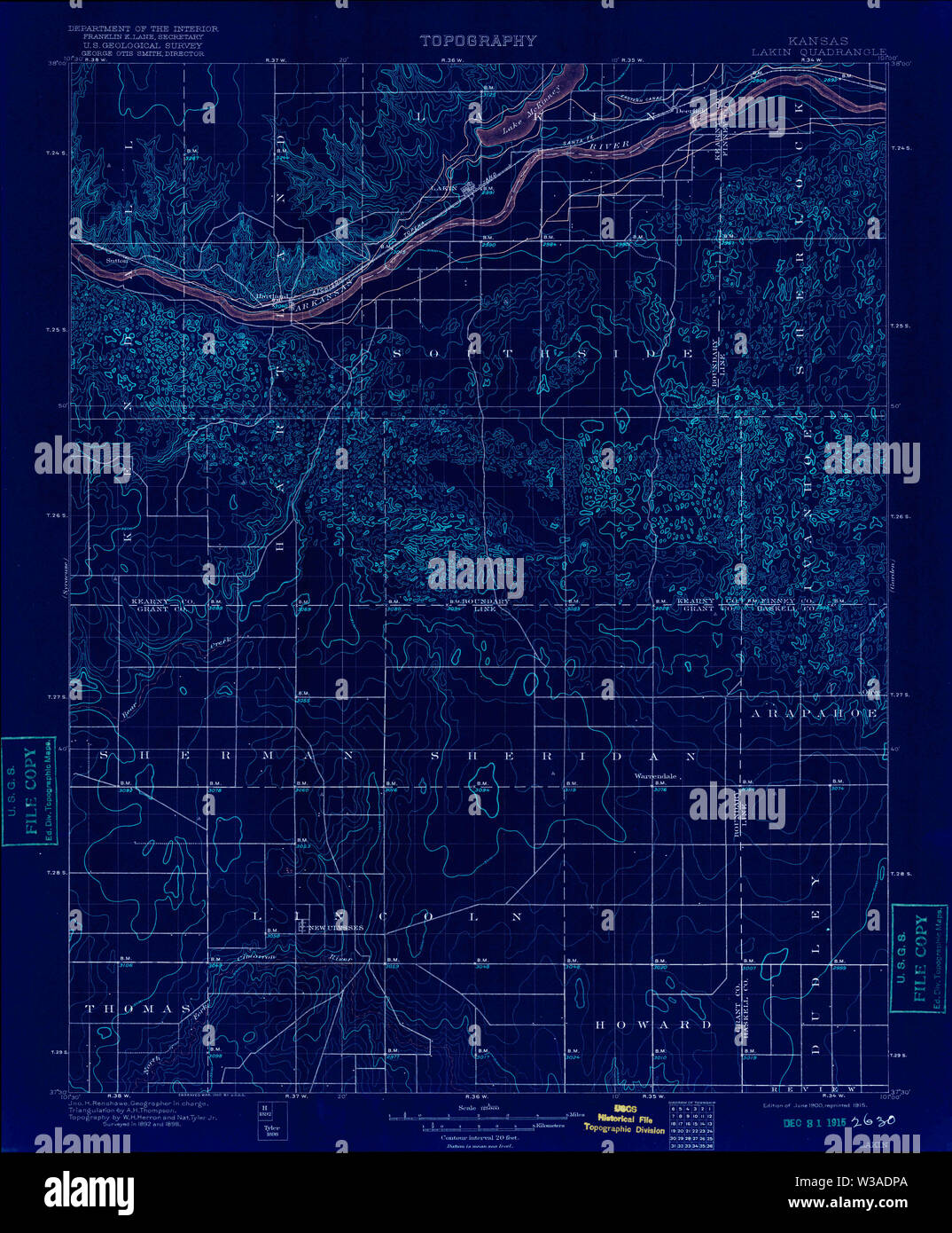 Map of lakin hires stock photography and images Alamy