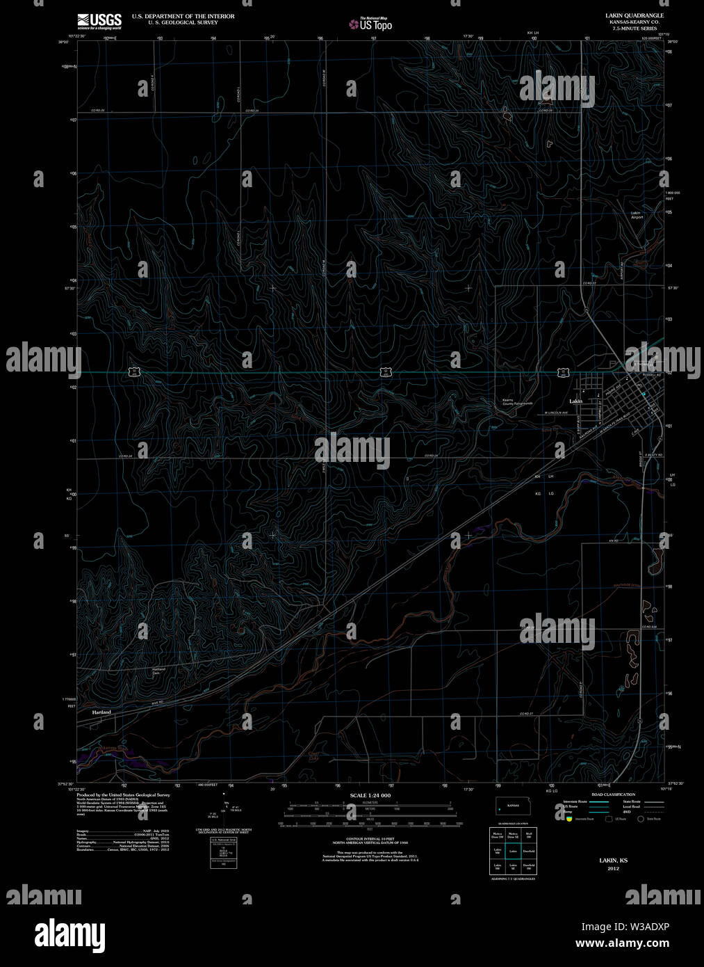 Map of lakin hires stock photography and images Alamy