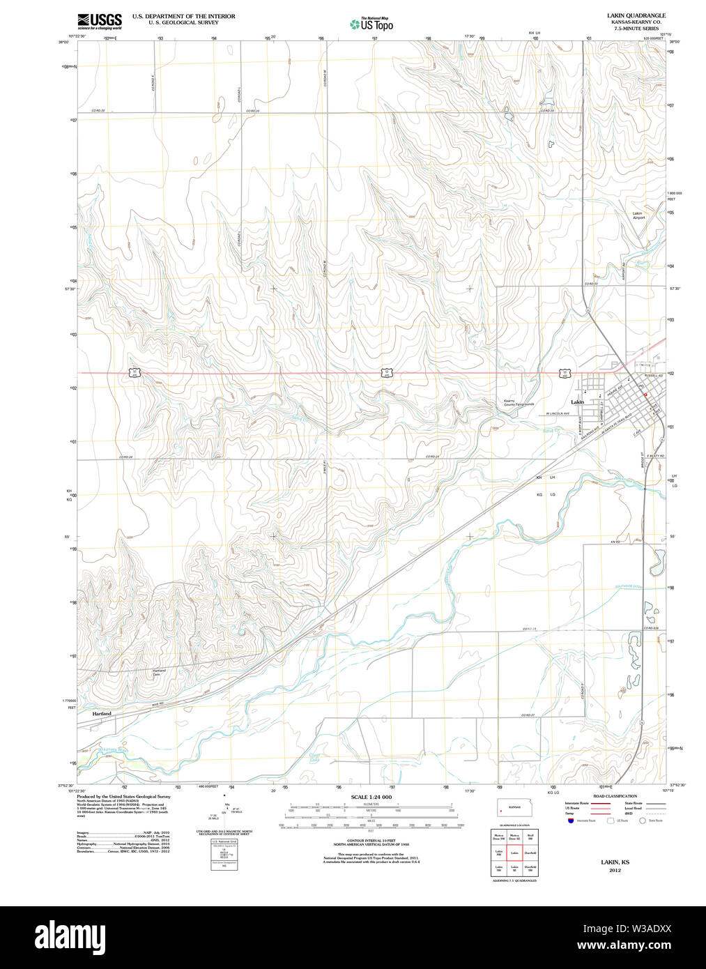 Map of lakin hires stock photography and images Alamy