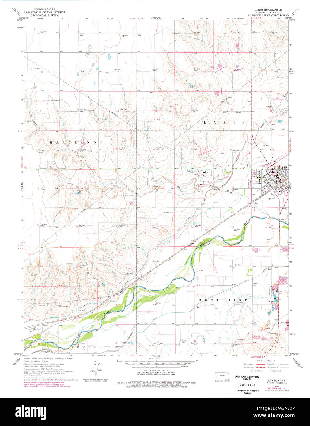 Map of lakin hires stock photography and images Alamy