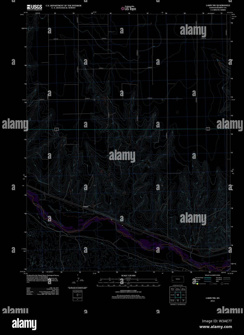 Map of lakin hires stock photography and images Alamy