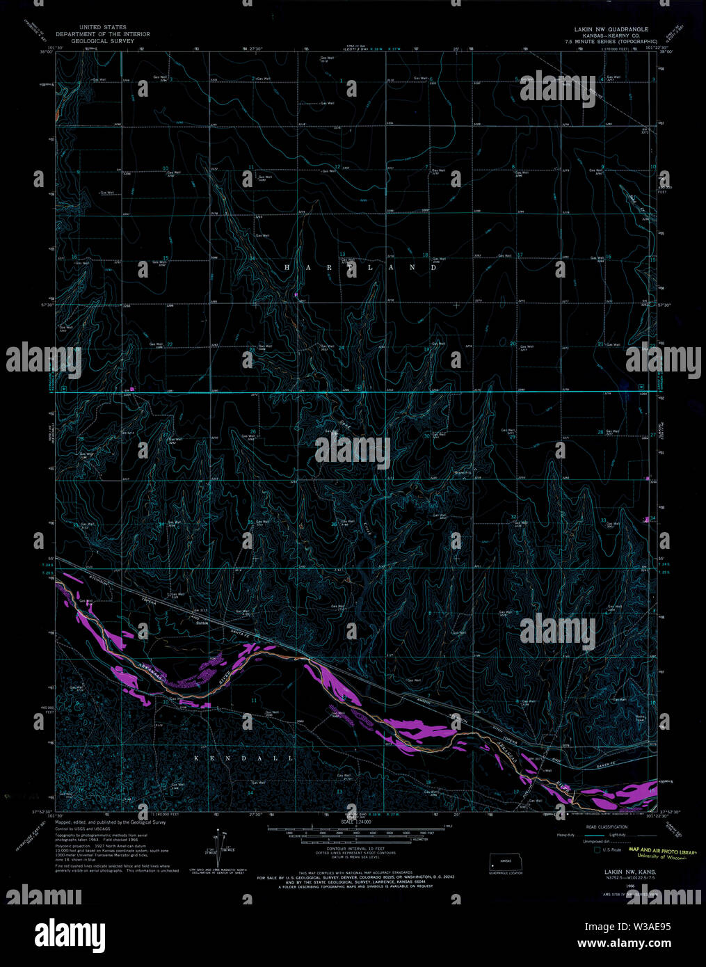 Map of lakin hires stock photography and images Alamy
