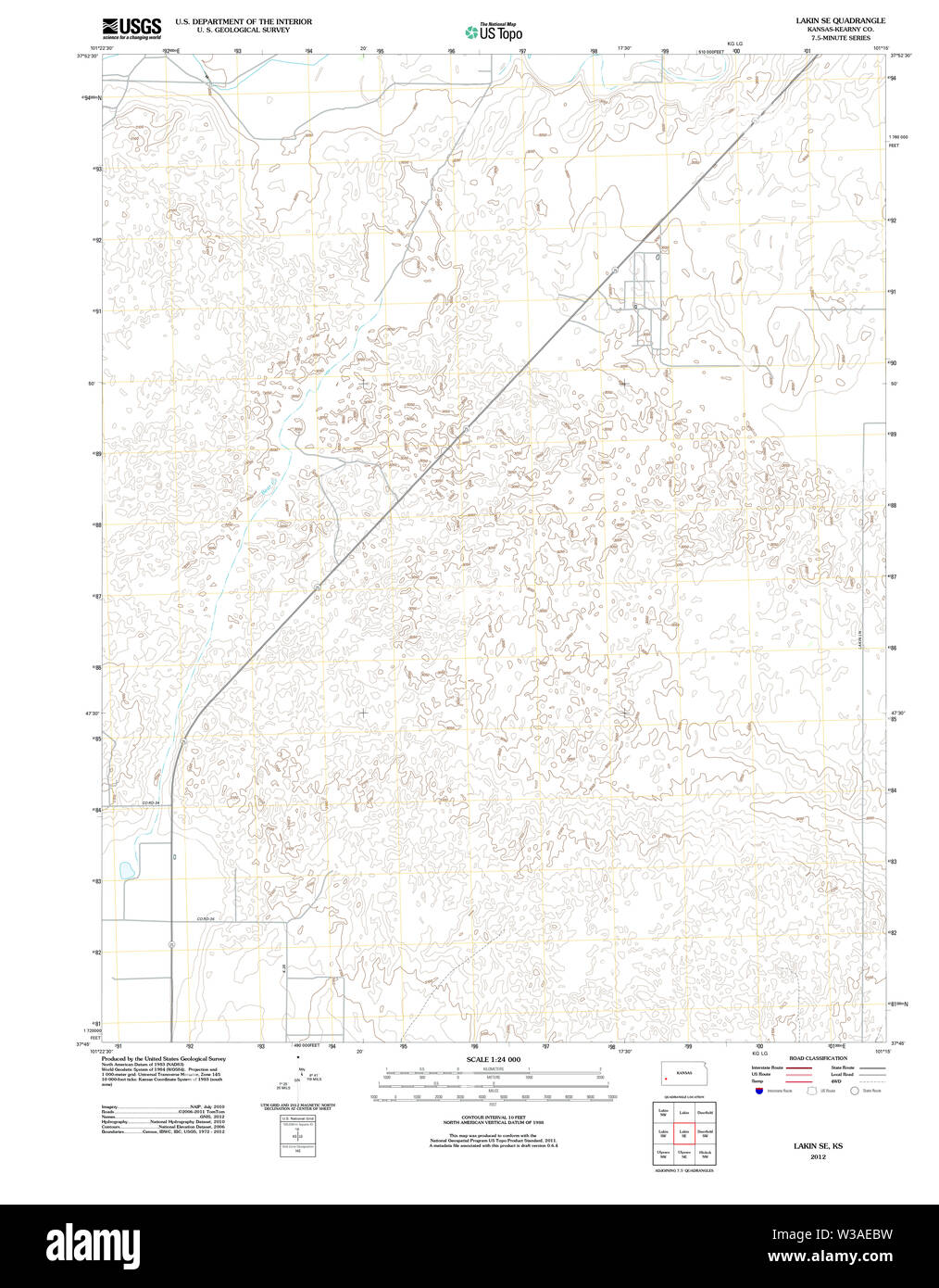 Map of lakin hires stock photography and images Alamy