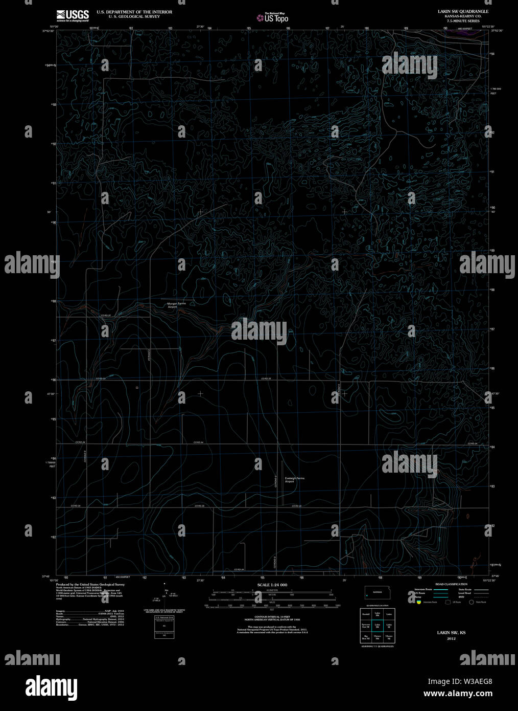 Map of lakin hires stock photography and images Alamy