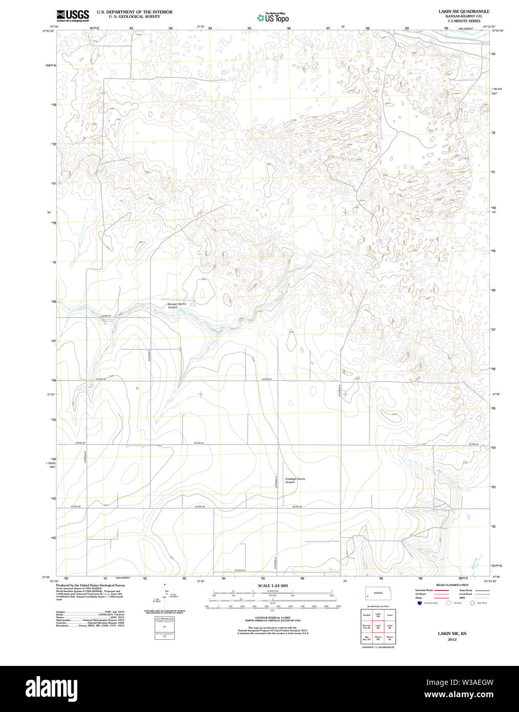 Map of lakin hires stock photography and images Alamy