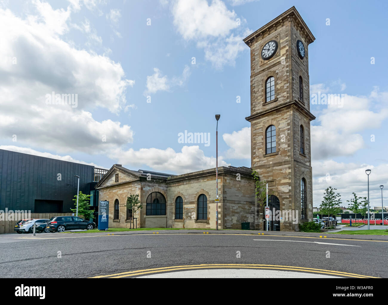 The Clydeside Distillery, The Old Pump House, Queen's Dock, Stobcross Road, Glasgow, Scotland, UK Stock Photo