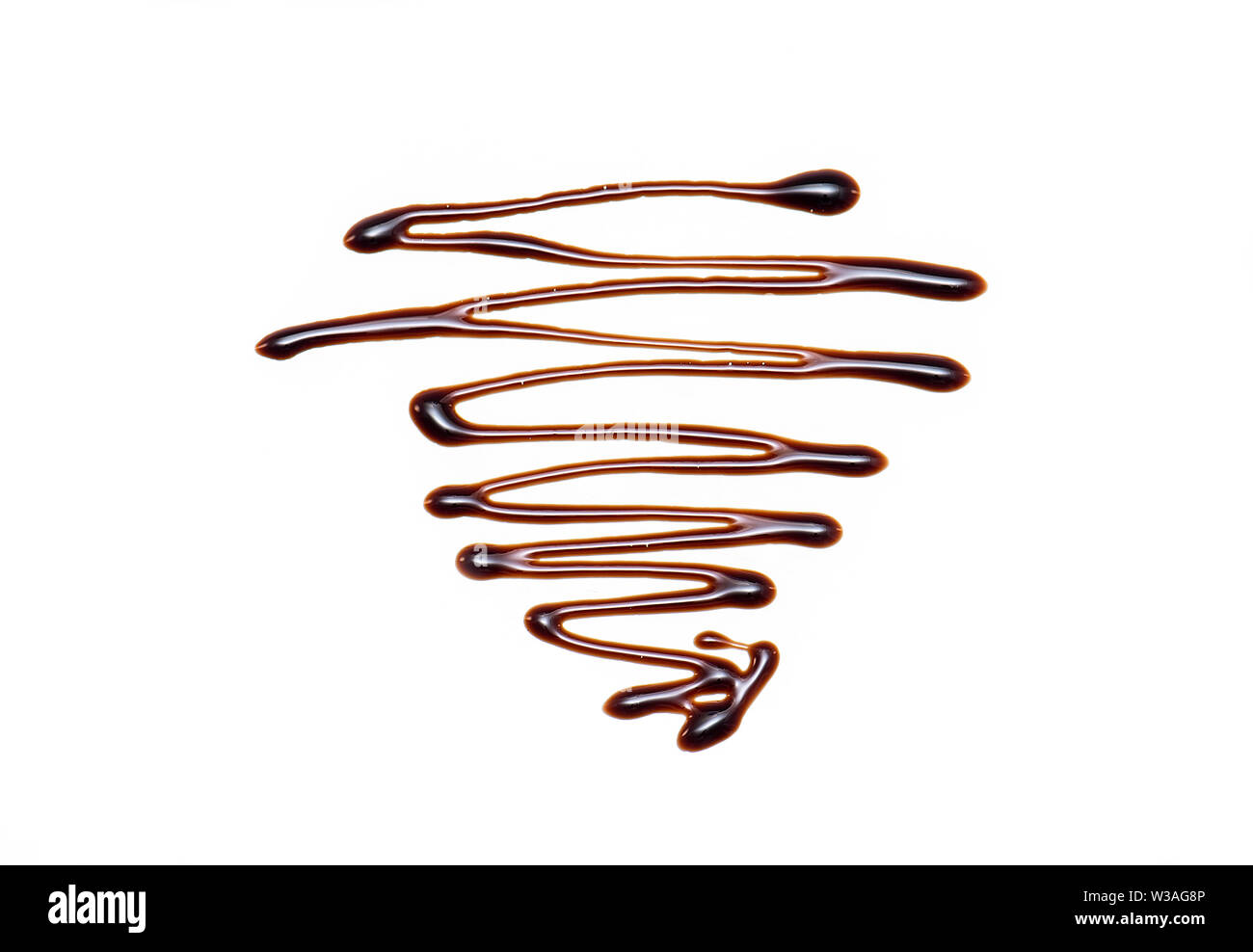 Top View of natural Balsamic Sauce or Balsamic Vinegar isolated on