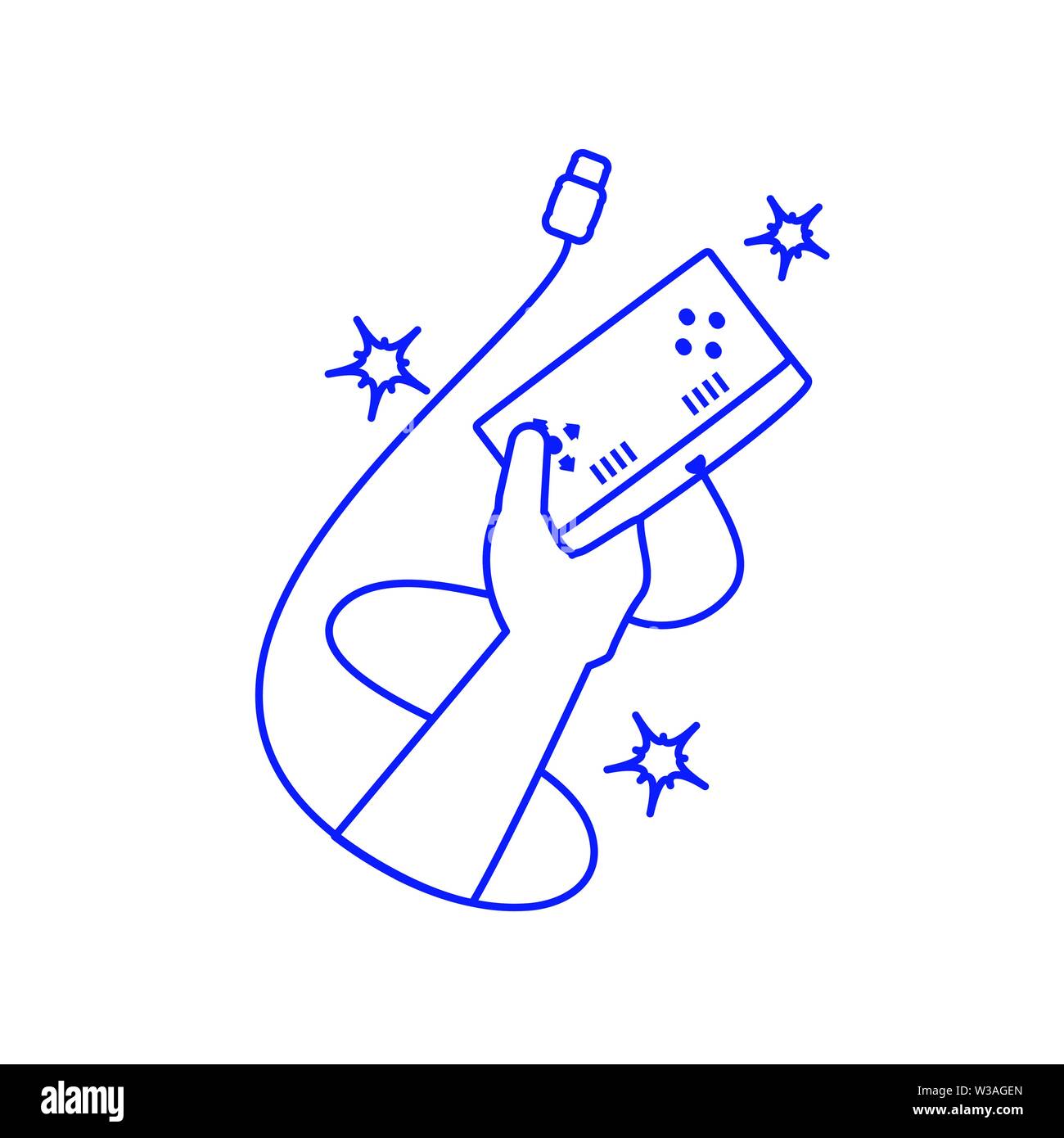 hand user with video game control retro vector illustration design ...