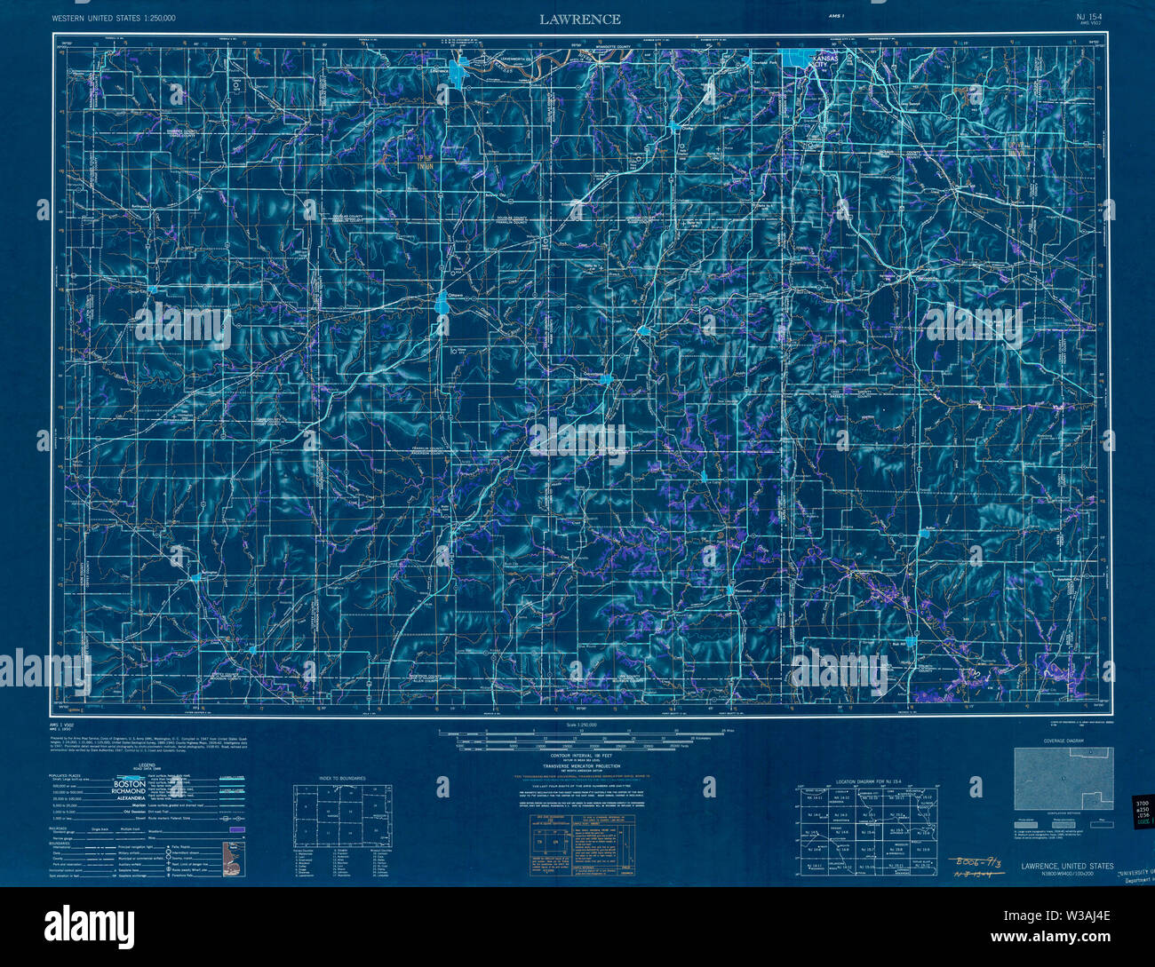 Lawrence kansas map hi-res stock photography and images - Alamy