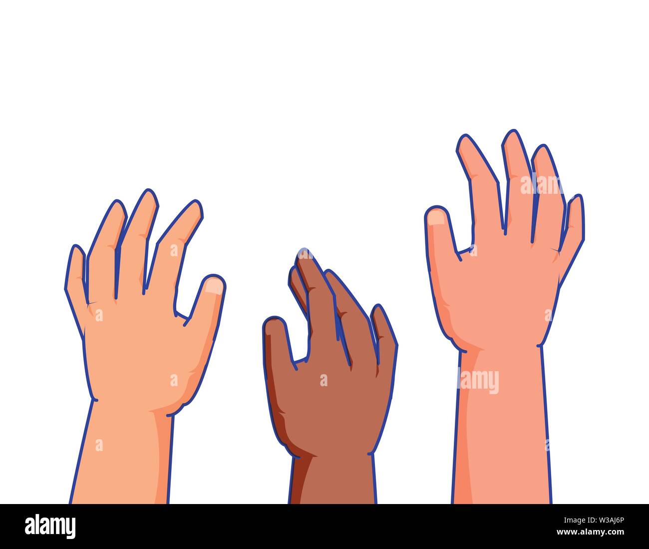 hands human up isolated icon vector illustration design Stock Vector ...