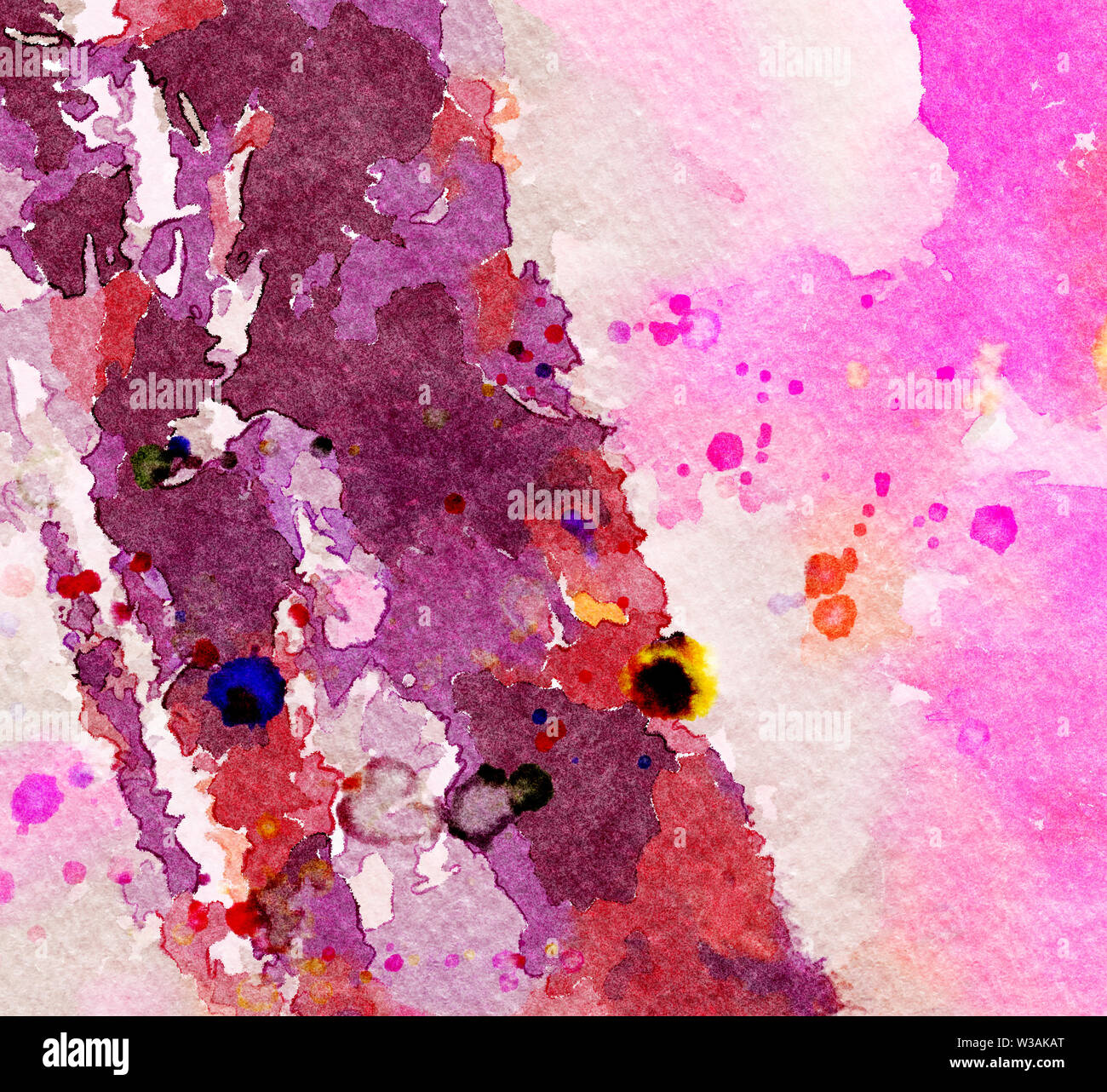 Abstract Watercolor Background Water Paint On Paper Acrylic Wet